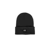 Gorro de lana Under Armour negro con logo bordado en el frente.