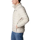 Campera técnica Columbia modelo Delta Ridge II, con tecnología HeatSeal™ de construcción sin costuras y forro termorreflectante Omni-Heat™. Presenta cierre frontal completo, cuello alto con protección para la barbilla, bolsillos laterales con cremallera y puños ribeteados. Confeccionada con aislamiento de plumón de 650 hilos y tejido exterior con tecnología Omni-Shield™ repelente al agua y manchas.