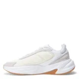 Championes Adidas modelo Ozelle Cloudfoam de estilo urbano y futurista. Presentan un diseño con líneas gruesas, exterior en una mezcla de materiales textiles y gamuza en tonos blanco y crema, mediasuela Cloudfoam para mayor amortiguación y suela de goma color caramelo.