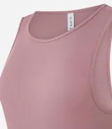 Body color marrón, sin mangas, con cuello halter y cierre en la entrepierna.