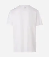 Remera de algodón color blanco crudo, corte comfort, cuello redondo y manga corta. Presenta un estampado localizado en el pecho con montañas, un sol y las palabras "WILD - FREE -".