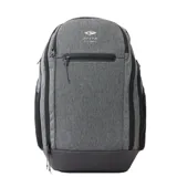 Mochila Rip Curl modelo F-Light Searcher de 45 litros, color gris melange con detalles en negro. Presenta múltiples compartimentos con cierre de cremallera, base reforzada y logo de la marca en el frente.