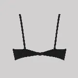 Soutien tipo bralette negro con escote en U y breteles finos regulables.