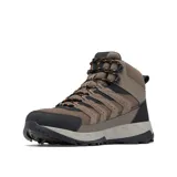 Botas de trekking Columbia modelo Strata Trail Mid Wp, color marrón con detalles en negro y naranja, confeccionadas con malla, ante y sobrecapas de piel sintética.