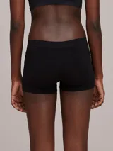 Boyshorts negros sin costuras confeccionados en poliamida y elastano.