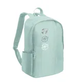 Mochila Topper de diseño urbano en color verde agua, con compartimento principal con cierre, bolsillo lateral y logo de la marca estampado en el frente.
