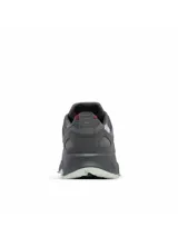 Championes de senderismo Columbia modelo Peakfreak Hera, color gris oscuro con detalles en bordó. Presentan tecnología impermeable OutDry, sistema de ajuste Navic Fit, entresuela TechLite+ para amortiguación y suela Adapt Trax para tracción en diversos terrenos.