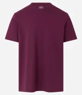 Remera basica masculina Marfinno de corte comfort, confeccionada en algodon peruano de color azul marino, con cuello redondo y mangas cortas de diseño liso.
