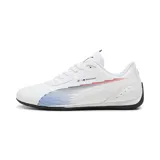 Championes Puma BMW MMS Neo Cat 2.0, color blanco con detalles en azul y rojo.