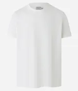 Remera de manga corta y cuello redondo, confeccionada en tejido de media malla con textura vertical. Presenta un diseño minimalista y ligero, ideal para un uso versátil y cómodo.