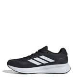 Championes de running Adidas modelo Runfalcon 5, color negro con detalles en blanco. Presentan parte superior de malla transpirable, mediasuela con tecnología Cloudfoam para mayor amortiguación y suela Adiwear resistente al desgaste.