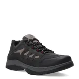 Zapatos Freeway modelo Terra01 de estilo casual, confeccionados en una combinación de cuero y material textil en tonos gris oscuro y negro. Presentan cierre mediante cordones, suela de goma robusta y diseño ergonómico para mayor confort.