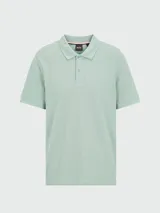 Polo de manga corta Boss, confeccionada en tejido jersey de algodón, con cuello clásico, cierre de botones y logo bordado en el pecho.