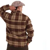 Camisa de manga larga con estampado de tartán en tonos azul marino, rojo y blanco. Confeccionada en 100% lana, con cuello abotonado y puños con botón. Corte clásico.