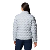 Campera puffer de mujer con tecnología Omni-Heat y Omni-Shield, confeccionada en tejido resistente al agua con aislamiento de plumón. Presenta cierre frontal completo, cuello alto con protector de barbilla, bolsillos laterales con cierre y diseño de costuras térmicas sin costuras.