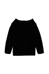 Sweater de punto tricot con diseño off-shoulder, de calce relajado y textura acanalada.