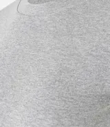 Blusa gris melange slim fit de rib con cuello redondo y mangas cortas.