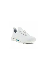 Championes de golf Ecco Biom C4, color blanco con detalles en azul en la suela.