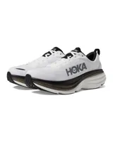 Championes Hoka Bondi 8 blancos con detalles en negro.