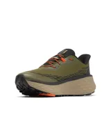 Championes de trail running Columbia modelo Konos Trillium Atr Techlite, color verde militar con detalles en negro, tostado y naranja, capellada de malla transpirable y entresuela de alta amortiguación.