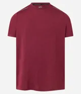 Remera deportiva de manga corta con cuello redondo, confeccionada en tejido técnico con tecnología Dry para mayor transpirabilidad y evaporación del sudor. Presenta un diseño básico con detalles reflectantes.