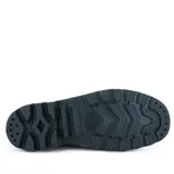 Botas de caña media Palladium Pampa Hi HTG Supply, color verde militar, confeccionadas en lona de algodón orgánico con detalles de caucho reciclado.