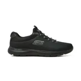 Championes deportivos Skechers modelo Summits Corlen, color negro, de diseño ligero con capellada de malla transpirable, cordones elásticos y suela flexible.
