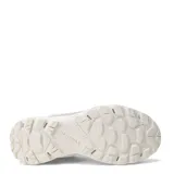 Championes de running Merrell modelo Tempo Exp, color beige con detalles en gris claro. Presentan una estructura de malla transpirable con refuerzos sintéticos, cordones al tono y una suela robusta con relieve para mayor tracción.