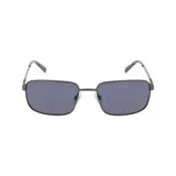 Lentes de sol INVU modelo IB12520B, con montura rectangular metálica color gris plomo y lentes polarizadas grises.