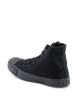 Championes Converse Chuck Taylor All Star HI, color negro, de caña alta y suela de goma.