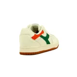 Championes Diadora Champion Wind para hombre, color beige con detalles en verde y naranja.