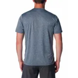 Remera técnica deportiva Columbia Hike Crew Omni-Wick, color azul marino melange, de manga corta y cuello redondo. Cuenta con el logotipo de la marca estampado en el pecho.
