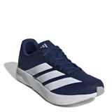 Championes de running Adidas Duramo RC2, color azul marino con las icónicas tres tiras laterales en blanco y suela de amortiguación Lightmotion en color gris claro.