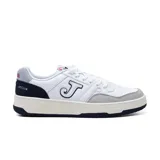 Championes Joma C.Attica Men 2503, color blanco con detalles en azul y gris. Confeccionados en piel, con tecnología VTS para ventilación y suela de caucho DURABILITY.