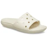 Chancletas Crocs modelo Classic Slide de color blanco, fabricadas en material Croslite™ con perforaciones en la tira superior para personalizar con Jibbitz™.