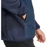 Campera deportiva Adidas Terrex Híbrida Climawarm para hombre, de color azul marino con diseño acolchado en el frente y capucha integrada. Incorpora tecnología Climawarm y cierre frontal completo.