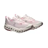 Championes On modelo Cloudsurfer Trail 2, color rosado claro con suela blanca CloudTec Phase y detalles en burdeos.