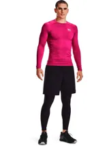 Calza deportiva Under Armour HG Armour Legging para hombre, color negro con cintura elástica gris con logo de la marca. Cuenta con tecnología HeatGear® para mantener la frescura y comodidad durante el entrenamiento.