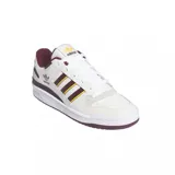 Championes Adidas Forum Low CL, color blanco con detalles en bordó y amarillo.