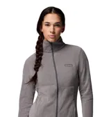 Campera de polar con cierre frontal completo, cuello alto y bolsillos laterales. Presenta un diseño de ajuste regular con el logo de la marca bordado en el pecho.