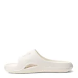 Sandalias tipo chinela Under Armour, modelo Locker V, color blanco hueso, con diseño ergonómico y logo de la marca en relieve en la banda superior.