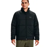 Campera Under Armour negra con cierre frontal y cuello alto. Logo de la marca en el pecho.