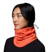Cuello térmico de polar color naranja, con tecnología reflectante Omni-Heat™ y logo de la marca bordado en la parte inferior.