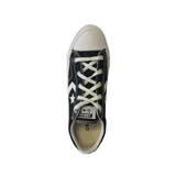 Championes urbanos Converse Star Player, color negro con detalles en blanco, confeccionados en lona, con logo de estrella y galón característico en los laterales.