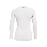 Remera de compresión Under Armour HeatGear de manga larga, color negro con logo blanco en el pecho y cuello redondo con inscripción de la marca.