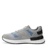 Championes acordonados N+ Ashland, color azul marino con detalles en beige, marrón y naranja.