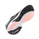 Championes de running Joma modelo Active Lady 2601, color negro con detalles en rosado y blanco. Parte superior de malla transpirable con tecnología VTS y suela de phylon y goma.