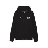 Buzo con capucha y bolsillo tipo canguro, color negro. Presenta el logo de Puma en el lado derecho del pecho y el logo de BMW Motorsport en el lado izquierdo.