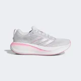 Championes de running Adidas Response Pace, color gris con detalles plateados y suela con degradé en tonos rosados.