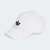 Gorra Adidas Adicolor Classic Trifolio Baseball, color blanco con logo trifolio bordado en negro.